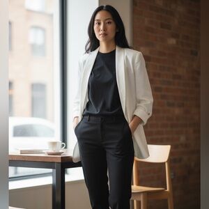 Anne Klein White Linen Blazer